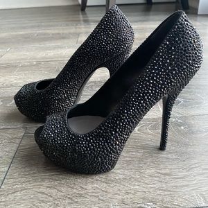Gucci Embellished Black Etoile Sofia Heels
